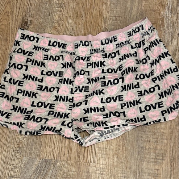 PINK Victoria's Secret Pants - PINK Victoria's Secret Lounge Shorts in Pink and Gray